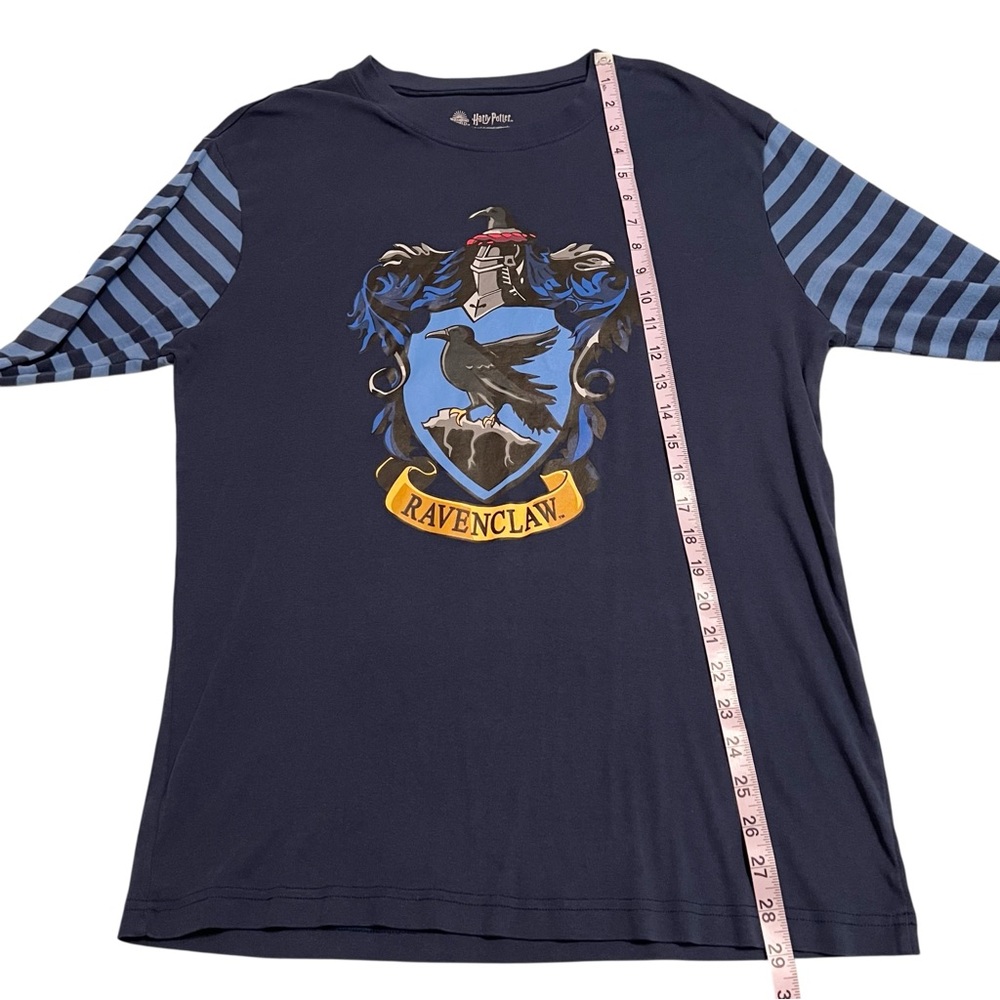 PJammy Wizarding World of Harry Potter Ravenclaw Crest Long Sleeve Stripe Shirt - Picture 5 of 7